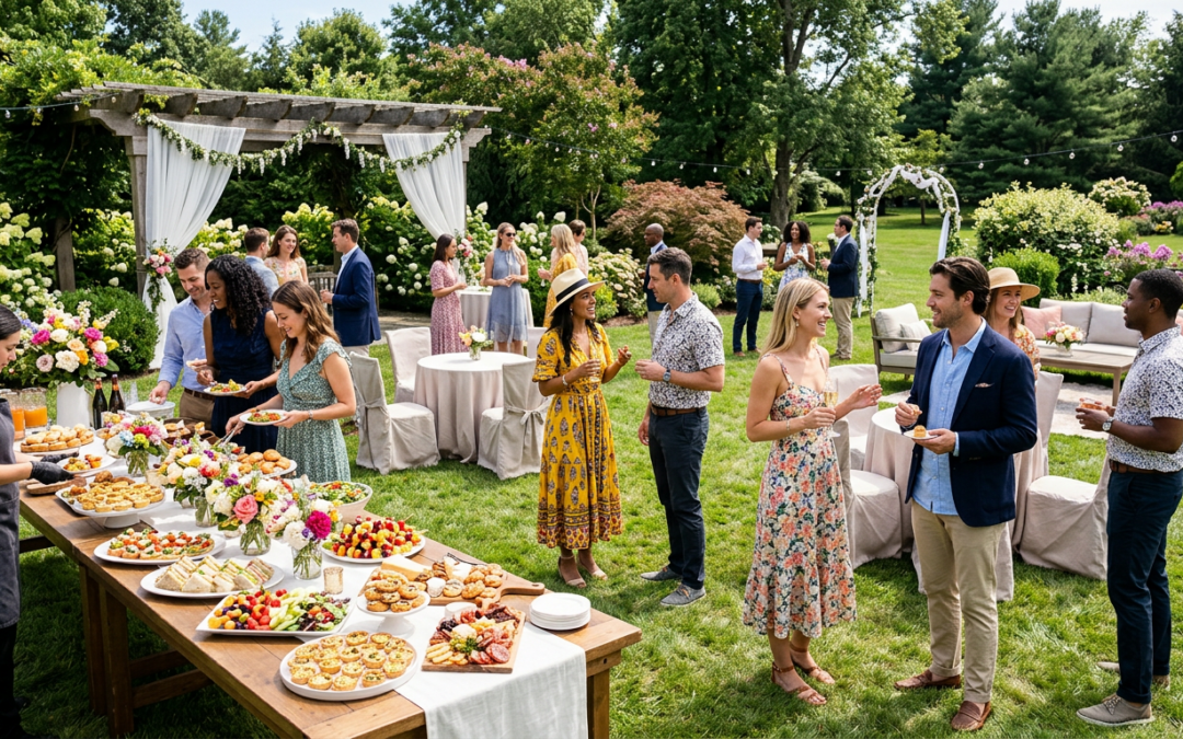 Réception privée en extérieur à Paris : BBQ premium, garden-party et brunch traiteur